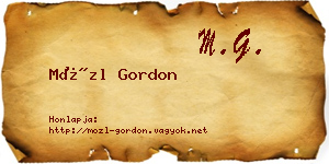 Mözl Gordon névjegykártya